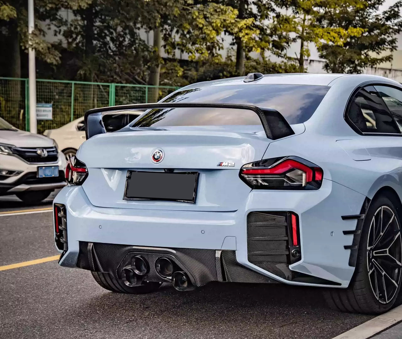 For BMW G87 Carbon Fiber Rear Diffuser Dry Carbon Fiber Rear Bumper Lip For BMW M2 G87 2023-IN