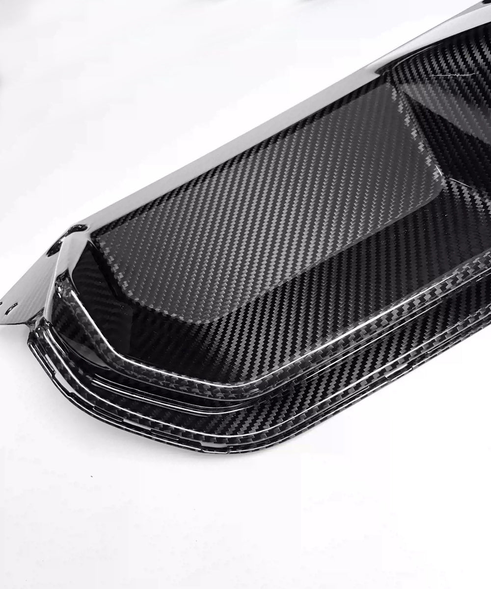 CS Style Carbon Rear Bumper Lip Fins Spoiler Winglet Splitter Diffuser for BMW M5 F90 LCI Competition 2021+