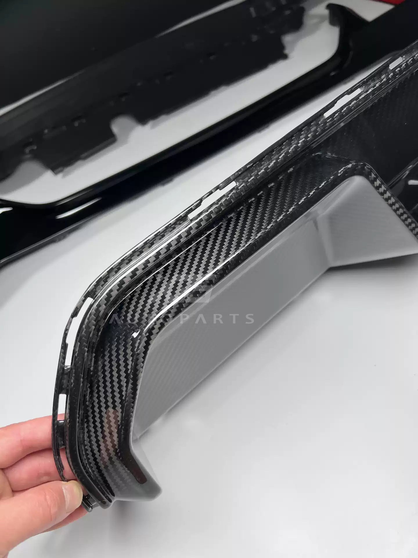 CS Style Carbon Rear Bumper Lip Fins Spoiler Winglet Splitter Diffuser for BMW M5 F90 LCI Competition 2021+