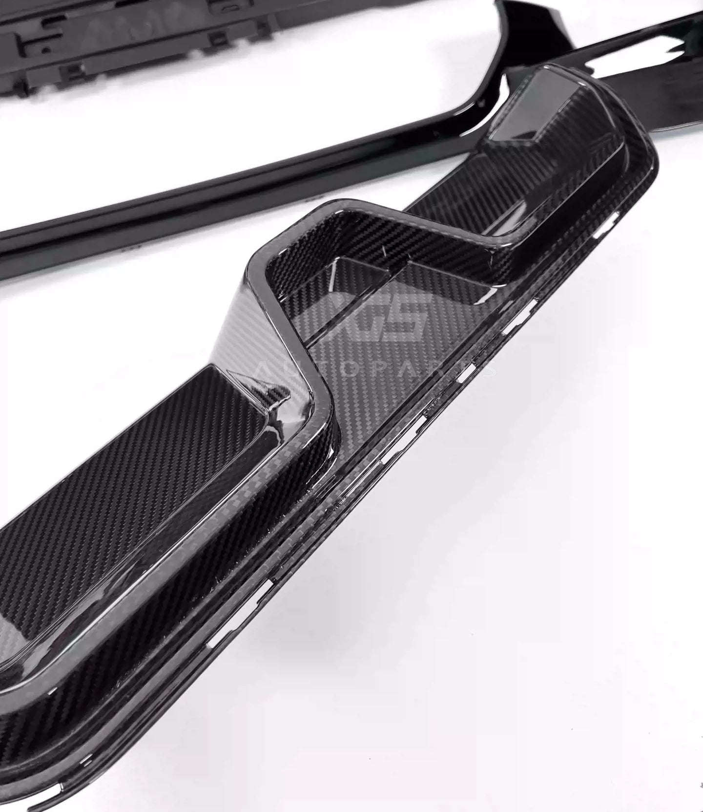 CS Style Carbon Rear Bumper Lip Fins Spoiler Winglet Splitter Diffuser for BMW M5 F90 LCI Competition 2021+