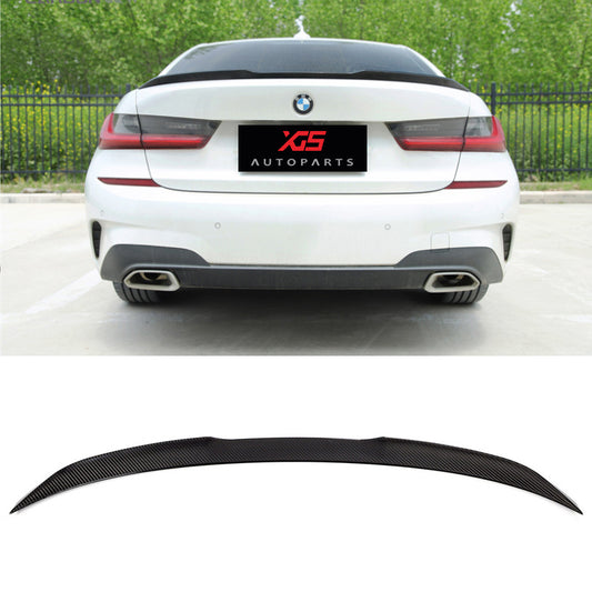 CS Style Dry Carbon Fiber Rear Trunk Lip Tail Wing Ducktail Spoiler for BMW 3 Series G20 320i 335i G80 M3 CS 2020+