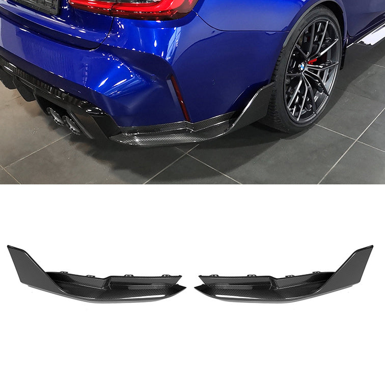 Carbon Rear Bumper Lips Side Rocker Winglet Splitters Flaps for BMW M3 ...