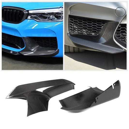 Dry Carbon Fiber Front Bumper Lip Spoiler Splitter Flaps for BMW F90 M5 Side Splitters