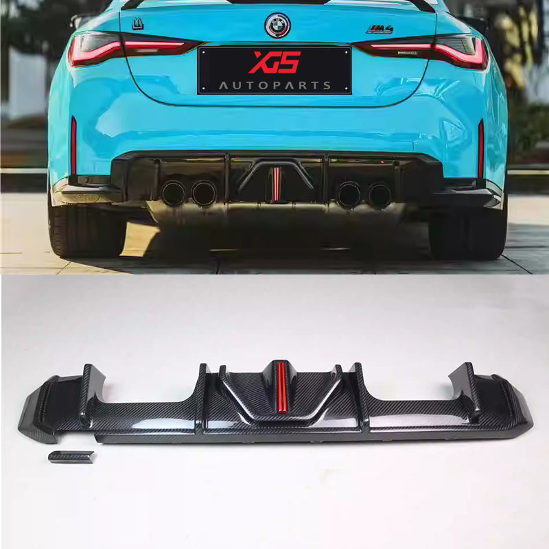 Dry Carbon Fiber G80 G82 G83 Rear Diffuser Spoiler for BMW 3 4Series G80 M3 G82 G83 M4 2021-2022