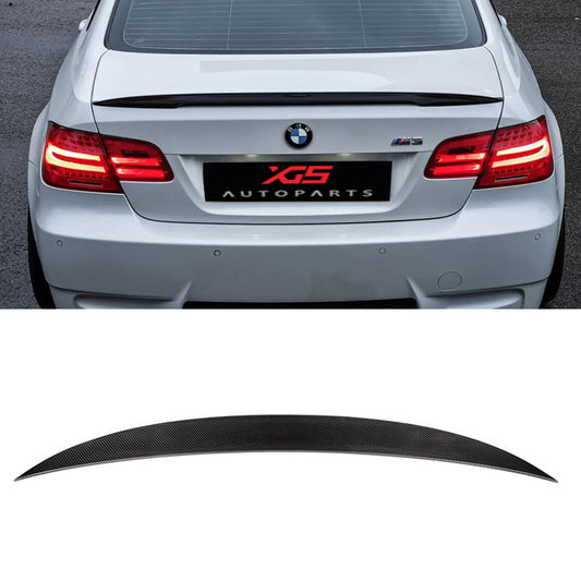 Dry Carbon Fiber Spoiler for E92 Ducktail Tail Wing Rear Trunk Lip for BMW 3 Series E92 E90 2006-2014 Single Carbon Black