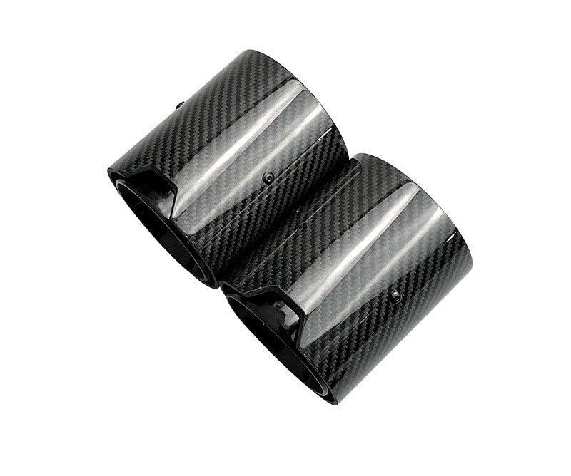 Real Carbon Fiber G80 M3 G82 M4 Exhaust tip tail ends Exhaust tip muffler tip Stainless Steel Glossy Black Fits for BMW