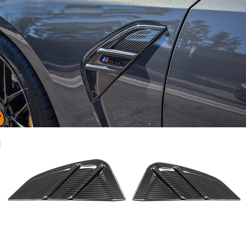 For BMW M3 G80 M4 G82 G83 Upgrade Dry Carbon MP Style Side Bumper Air Vents Fenders 2020+