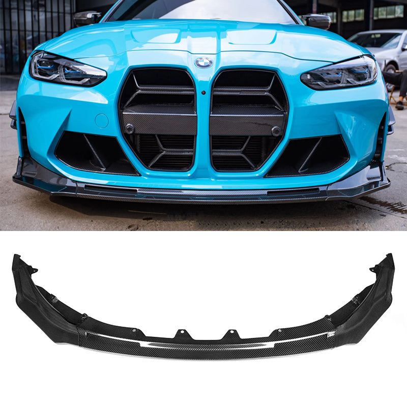 Front Lips for BMW G80 M3 G82 M4 2021+ Dry Carbon Fiber V Style Body Kit Front Bumper Lip