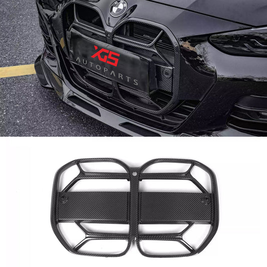 G22 Grill CSL Style With ACC Dry Carbon Fiber Center Mesh Front Grille For BMW 4 Series Coupe G22 G23 2021+