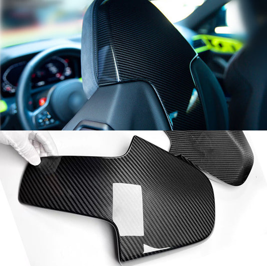 G80 M3 Dry Carbon Fiber Interior Front Seat Back Cover CF Car Seat Back Shell For BMW G80 M3 G82 M4 2021 - UP