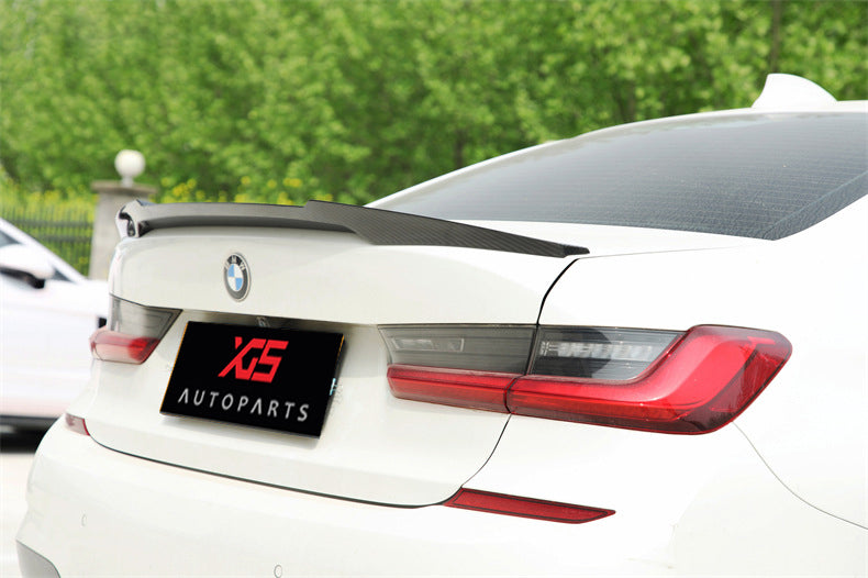 M4 Style Forging Carbon Fiber Rear Trunk Lip Spoiler Ducktail Tail Wing for BMW 3 Series G20 320i 335i G80 M3 CS 2019+