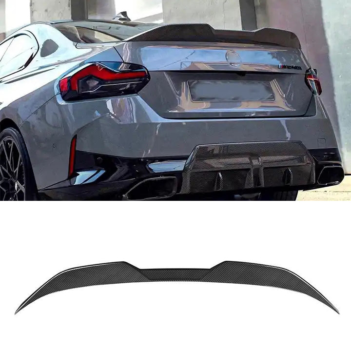 MP Style Dry Carbon Rear Lip Trunk Tail Wing Ducktail Spoiler for BMW 2 Series G42 M235i M240i 2021+