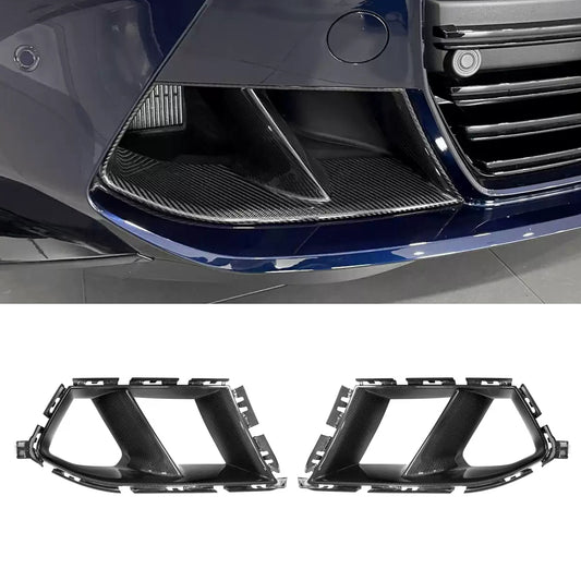 MP Style G80 M3 Car Dry Carbon Fiber Front Bumper Air Vent Pre-Preg Carbon Fiber Air Inlet Duct Vent Trim Set For BMW G8X M3 M4