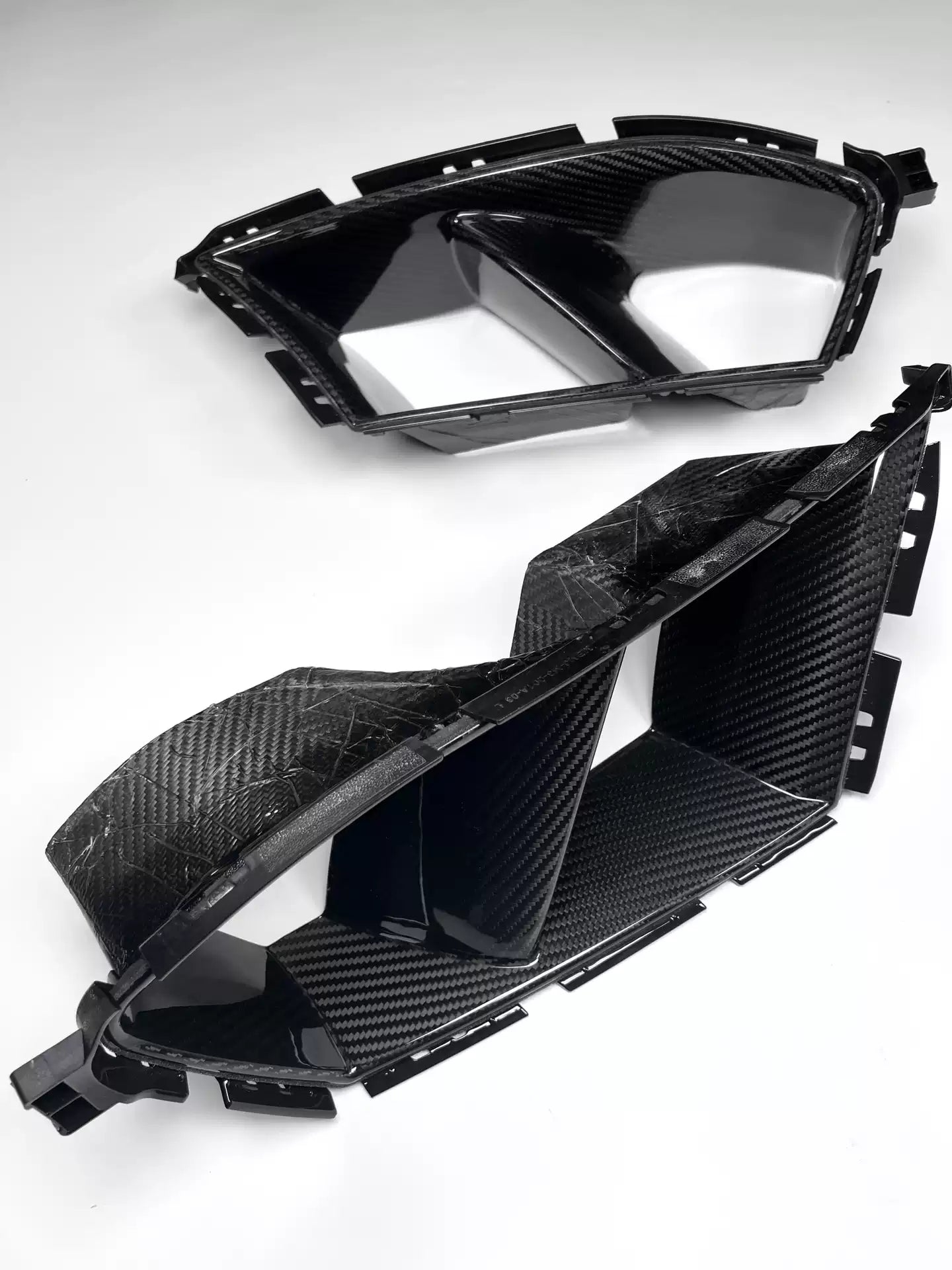 MP Style G80 M3 Car Dry Carbon Fiber Front Bumper Air Vent Pre-Preg Carbon Fiber Air Inlet Duct Vent Trim Set For BMW G8X M3 M4