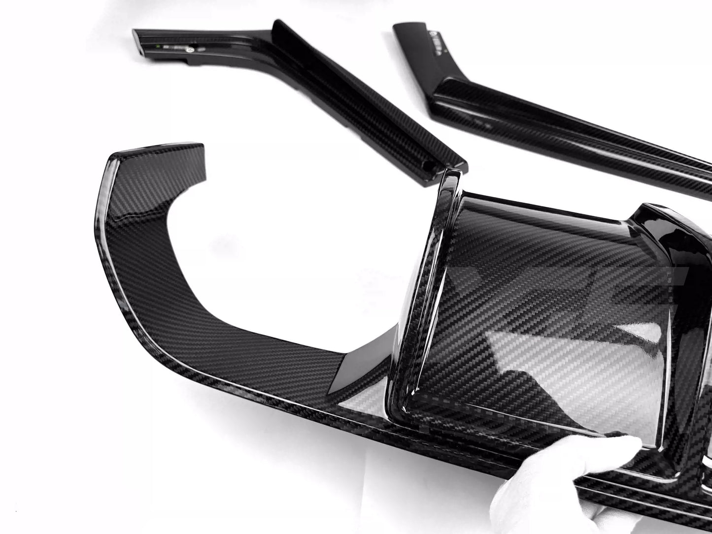 V Style Dry Carbon Rear Bumper Lip Splitters Diffuser for BMW M4 F82 F80 F83 M3 CS GTS 2014-2020